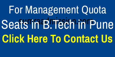 Management Quota Admission in B.Tech Engineering in Pune Contact