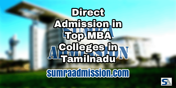 Tamilnadu MBA Direct Admission Management Quota NRI Seats